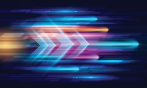 Modern abstract high-speed movement. Colorful dynamic arrows motion on ...