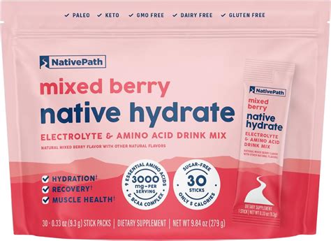 Amazon.com: NativePath Native Hydrate Stick Packs, Sugar Free ...