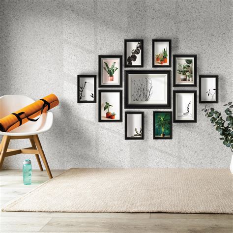 CDM Wall Wood MDF Photo Frame , Black, (Pack of 12) : Amazon.in: Home ...