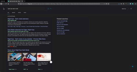 Bing Search Dark Mode 的图像结果
