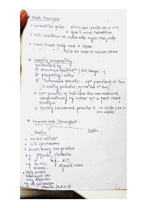 Ref Note 2: Membrane Transport Mechanisms in Biomedical Engineering ...