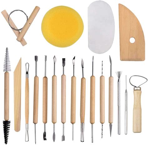 Buy DEZIINE Sculpting Tools - 19-Piece Pottery Carving Tools Set ...