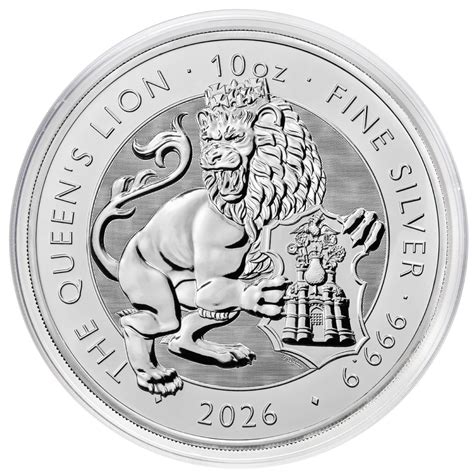 The Royal Tudor Beasts: Queen's Lion 10 ounces Silver 2026 | Metal ...