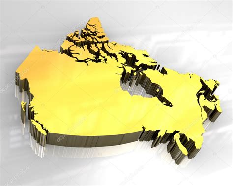 3d golden map of canada — Stock Photo © fambros #5381570