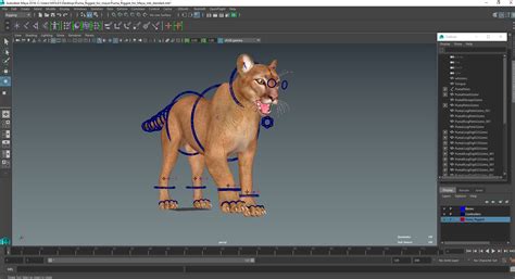 3D model Puma Rigged for Maya | 3D Molier International