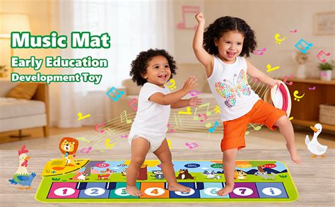 Buy PATPAT® Animals Piano Keyboard Musical Mat for Kids 1-6 Years, 8 ...