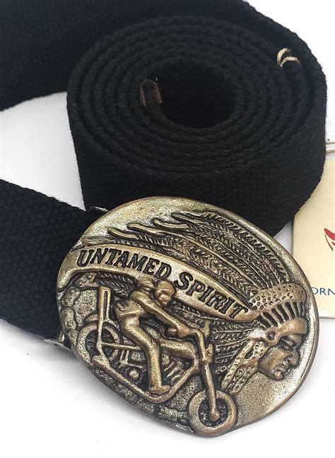 Untamed Spirit Biker Theme Canvas Belt – MilitaryMojo