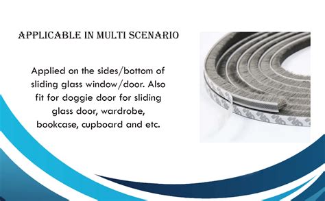 Hyderon Anti-Collision Weather Stripping Brush for Sliding Door and ...