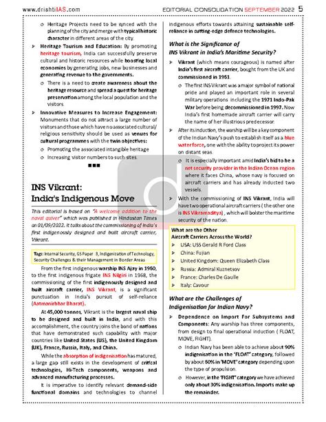 Drishti Ias - Monthly Editorial Consolidation September 2022 - English ...
