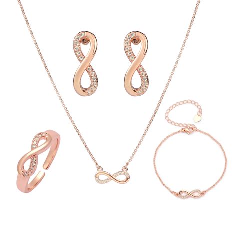 Endless Elegance White Infinity Jewellery Set | Salty – Salty Accessories