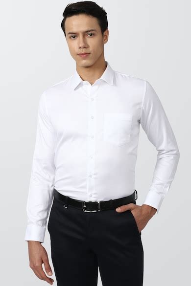 Buy Men White Slim Fit Solid Full Sleeves Wedding Shirt Online - 779574 ...