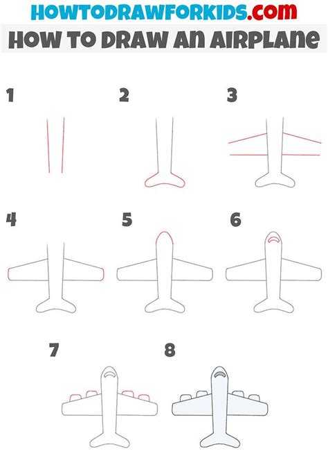 How to Draw an Airplane - Easy Drawing Tutorial For Kids | Airplane ...