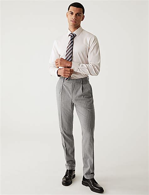 Buy Slim Fit Pinstripe Suit Trousers at Marks & Spencer