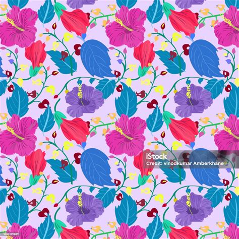 Beautiful Seamless Pattern Of Medium Purple Frostbite Radical Red Color ...