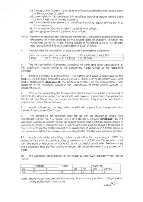 IP Examination Notification 2024 in Department of Posts