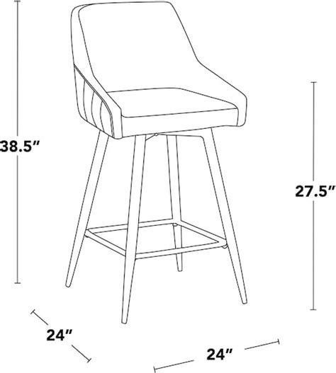 Neo Set of 2 Counter-Height Swivel Stools with Metal Base | American ...