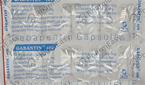Gabantin 400 MG Capsule (10): Uses, Side Effects, Price & Dosage ...
