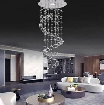 Buy Crystomist 2 Feet Height Crystal Glass Spiral Modern Led Chandelier ...