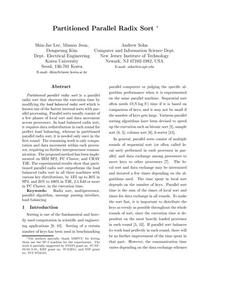 Image result for Parallel Radix Sort