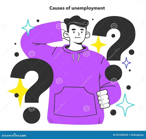 Causes of Unemployment. Economic Theory, Economic Factors Affecting Stock Vector - Illustration ... - causes of unemployment in economics