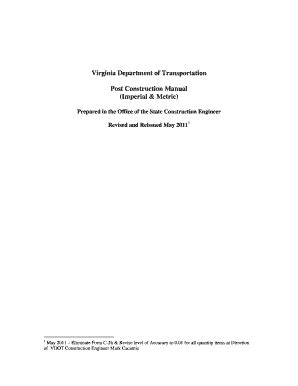 Fillable Online vdot virginia vdot transmittal form Fax Email Print ...