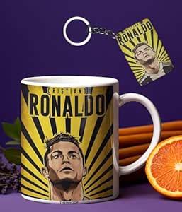 Buy THEWHOOP Printed Cristiano Ronaldo White Ceramic Coffee Mug (350ml ...