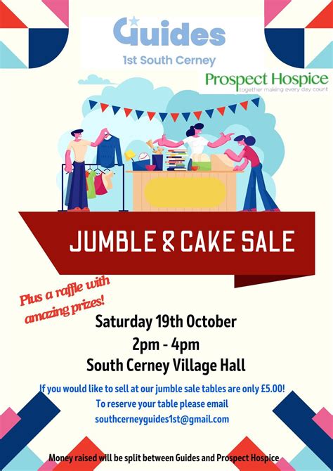 1st South Cerney Guides Jumble & Cake Sale, South Cerney Village Hall ...