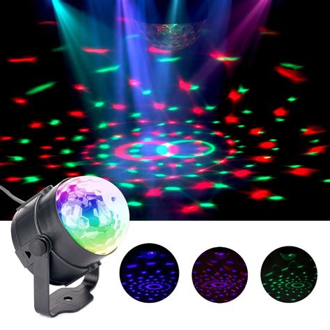 LED Stage Light 3W RGB LED Crystal Magic Ball Stage Effect Lighting La ...