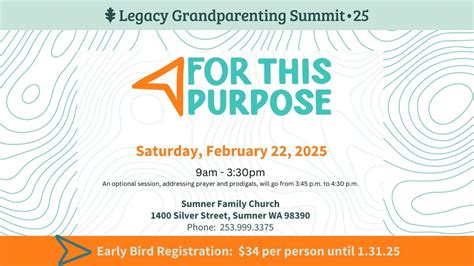 Legacy Grandparenting Summit 2025, 1400 Silver St, Sumner, WA, United ...