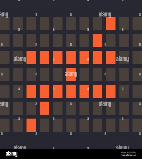 Letter Symbol Not Equal Led orange color and a dark background, Vector ...