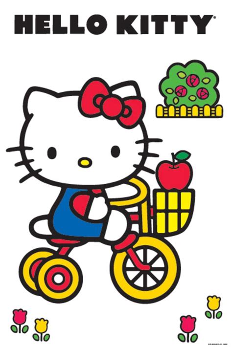 Hello Kitty-Tricycle, Cartoon Poster Print, 24 by 36-Inch : Amazon.in ...