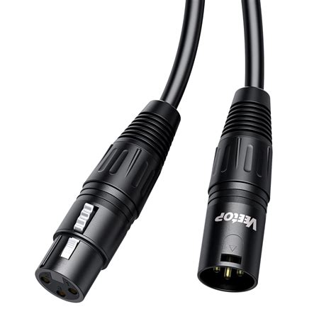 Buy Veetop 20m XLR to XLR Cable, 3 Pin Male to Female Balance Audio XLR ...