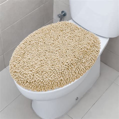 Amazon.com: TREETONE Shaggy Chenille Bathroom Toilet Lid Cover, Ultra Soft Plush Seat Covers ...