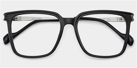 Thin Black Frame Glasses With Square Shape