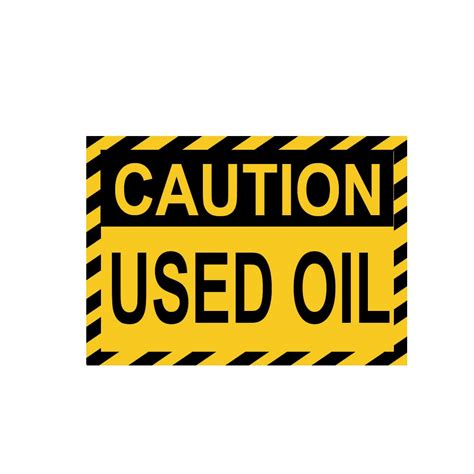 Caution Used Oil Stickers, 7 X 5 Inch Waterproof Hazard Waste Labels ...