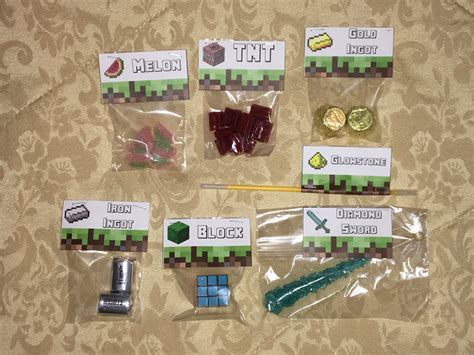 Minecraft steve lego birthday party favor five marigolds – Artofit
