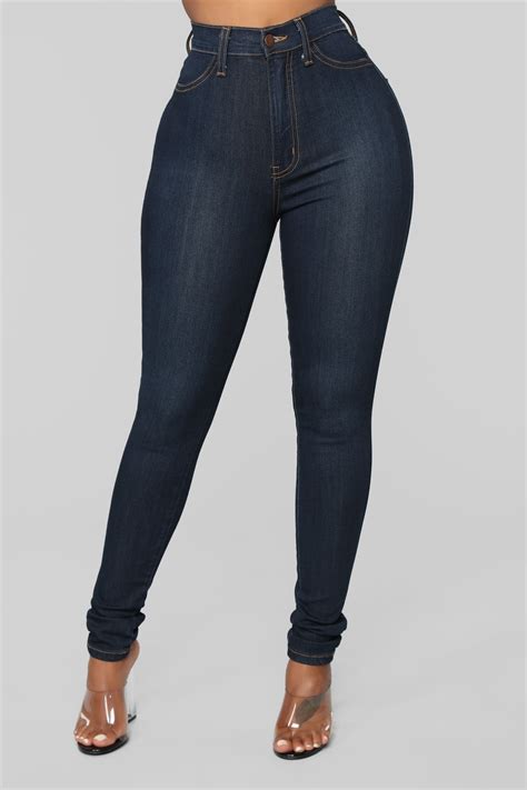 Classic High Waist Skinny Jeans - Dark