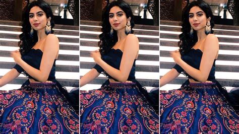Khushi Kapoor wore her embroidered lehenga with this not-so-basic ...