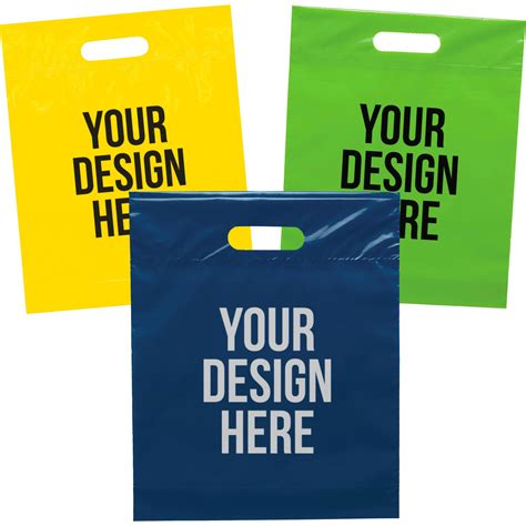 Custom Die Cut Handle Bags (12" x 15" x 3")