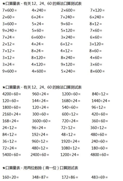 1-6年级下册数学列式、脱式、混合计算题型汇总 - 知乎