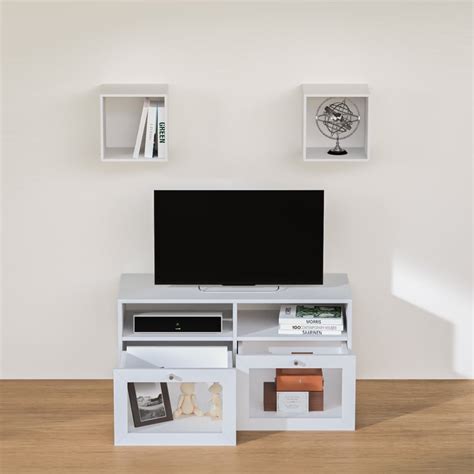 Buy Soho Medium TV Unit with 2 Multipurpose Cases - White from Home ...