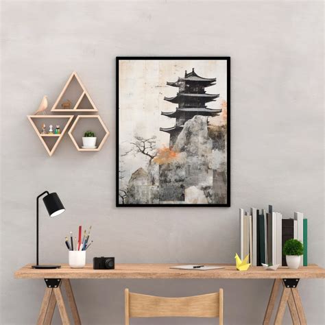 Japanese Framed Art, Framed Original Art, Japandi Wall Art, Japandi Art ...