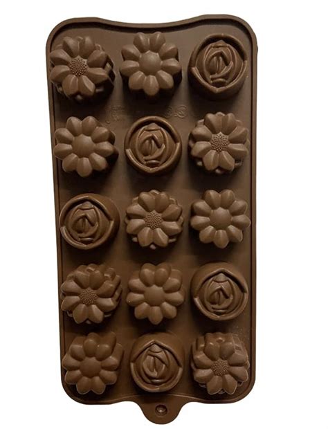 Chocolate Silicone Flower Shaped Mould : Amazon.in: Home & Kitchen
