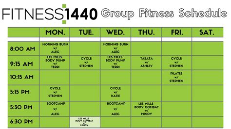 Class Schedule | Fitness:1440 Fredericksburg, VA | 24 Hour Gym and Gym ...