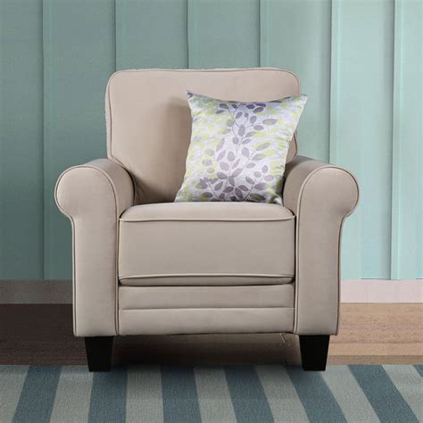 Claire Velvet Arm Chair in Beige Colour – HomeTown