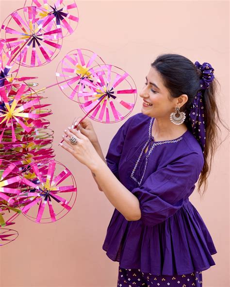 Shop Alma Purple Bandhani Cotton Coord Set for Women Online in India at ...