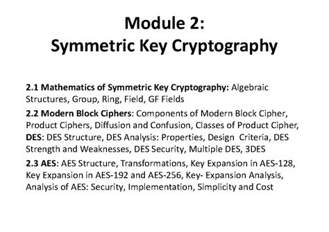 Advanced Encryption Standard (AES) Overview and Key Transformations ...