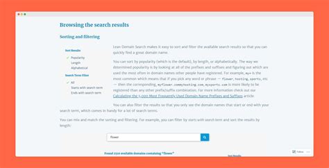 Lean Domain Search - Startup Stash