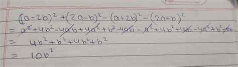Simplify: (a-2b)² + (2a − b)² – (a + 2b)² – (2a + b)^2 - Brainly.in