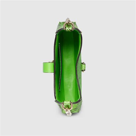 Gucci Jackie Notte python mini bag in electric green | GUCCI® UK